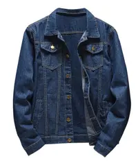 A stylish dark blue coloured denim jacket for men