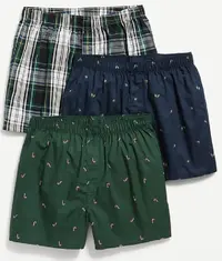 A photo of 3 pairs of comfortable boxer shorts