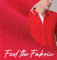 Premium polycotton pique blend for business and office polo shirts.