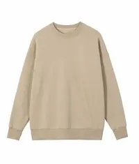 A beige colour Sweatshirt made from Cotton Fleece Fabric
