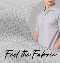 Honeycomb dry fit fabric swatch for budget-friendly corporate polo t-shirts.