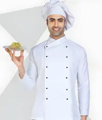 Chef wearing a professional chef coat