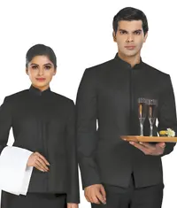 Wait staff in professional uniform