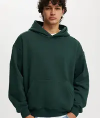 A stylish beige colour hoodie on a hanger