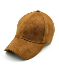A premium looking cap made from suede velvet fabric