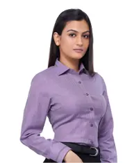 Woman wearing a formal corporate shirt