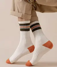 A comfortable pair of white socks